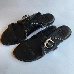 LFL NOTION LEATHER PLATFORM SLIDE SANDAL